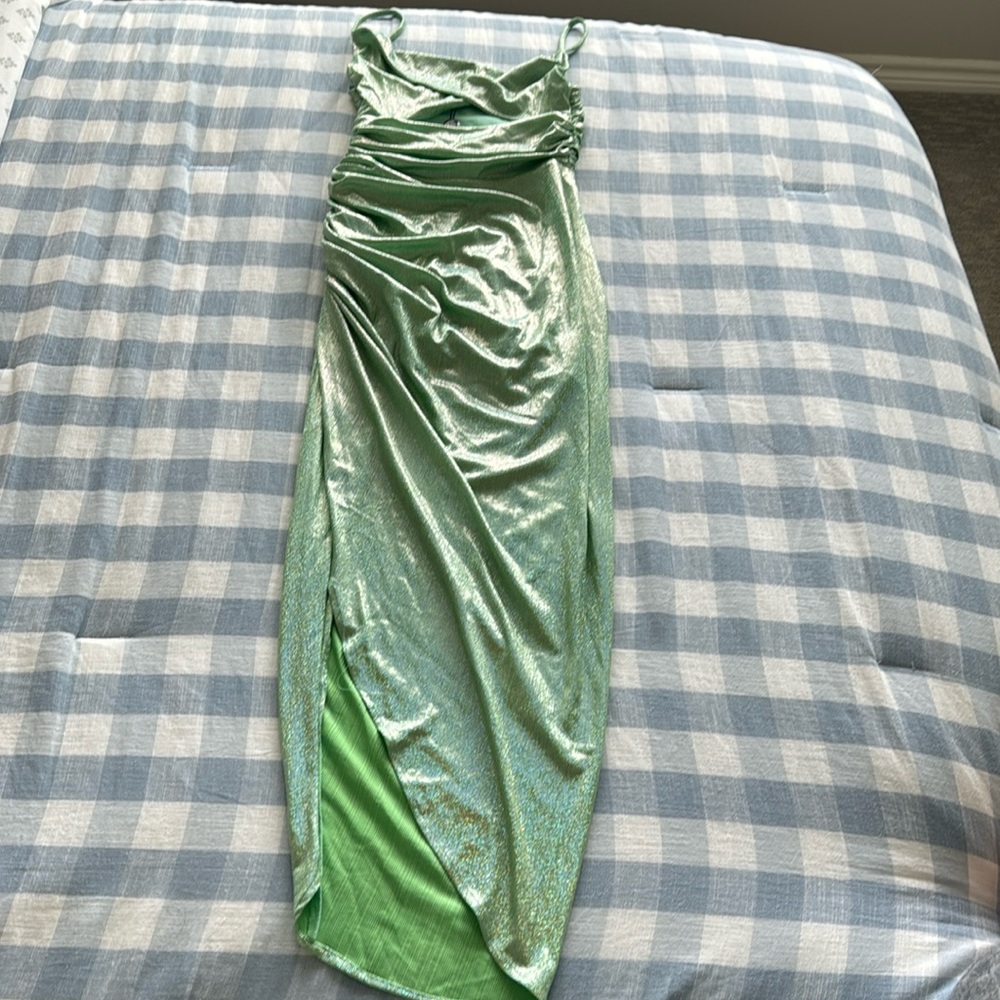 Shiny green dress - small